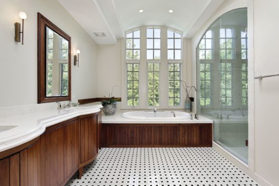 White w/Retro Black Matte Basketweave Mosaic | Gramercy Kitchen and Bath