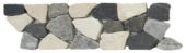 White/Grey/Black Opus Mosaic Interlocking Border | Gramercy Kitchen and Bath