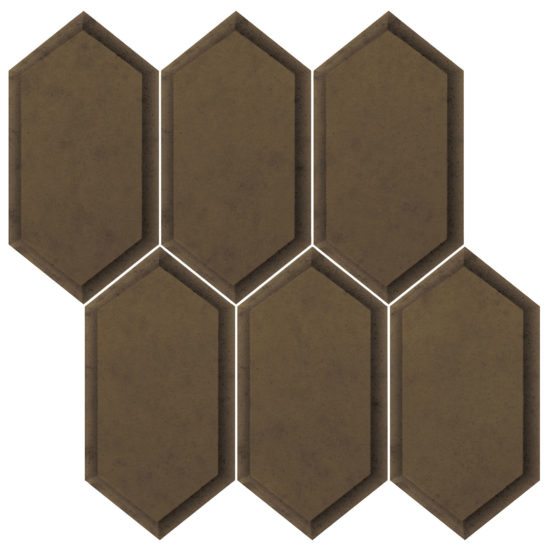 Obsidian Bronze Beveled Hexagon Mosaic | Gramercy Kitchen and Bath
