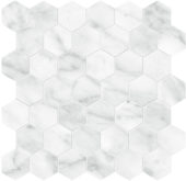 Plata Carrara Abisso 2 Hexagon Matte | Gramercy Kitchen and Bath