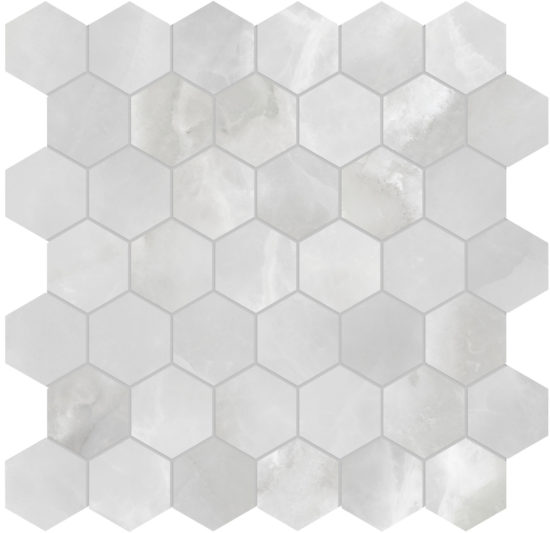 Plata Onyx Crystallo 2 Hexagon Matte | Gramercy Kitchen and Bath