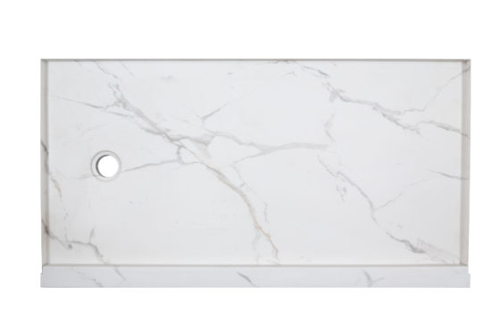 Shower Pan 30x60 Bianco Marble | Gramercy Kitchen and Bath