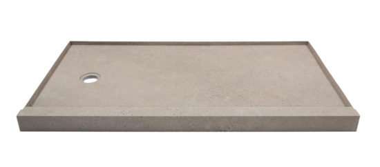 Shower Pan 30x60 Concrete Sand | Gramercy Kitchen and Bath