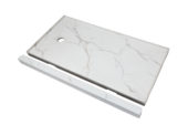 Shower Pan 32x60 Bianco Marble | Gramercy Kitchen and Bath