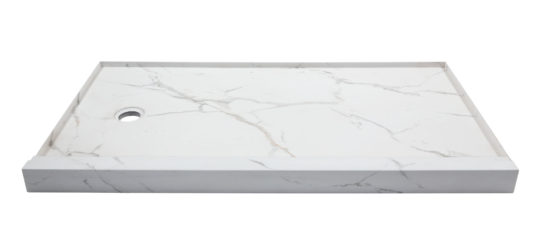 Shower Pan 36x60 Bianco Marble | Gramercy Kitchen and Bath
