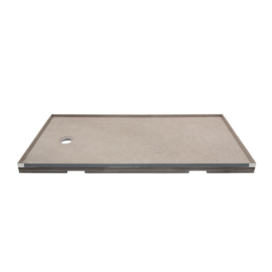 Shower Pan 36x60 Concrete Sand | Gramercy Kitchen and Bath